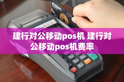建行对公移动pos机 建行对公移动pos机费率