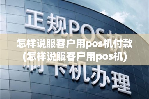 怎样说服客户用pos机付款(怎样说服客户用pos机)