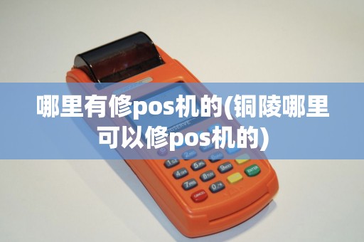 哪里有修pos机的(铜陵哪里可以修pos机的)
