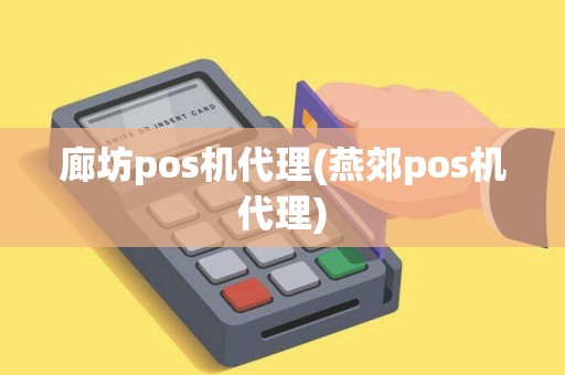 廊坊pos机代理(燕郊pos机代理)