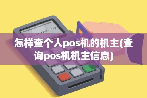 怎样查个人pos机的机主(查询pos机机主信息)