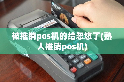 被推销pos机的给忽悠了(熟人推销pos机)