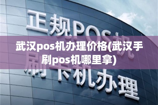 武汉pos机办理价格(武汉手刷pos机哪里拿)