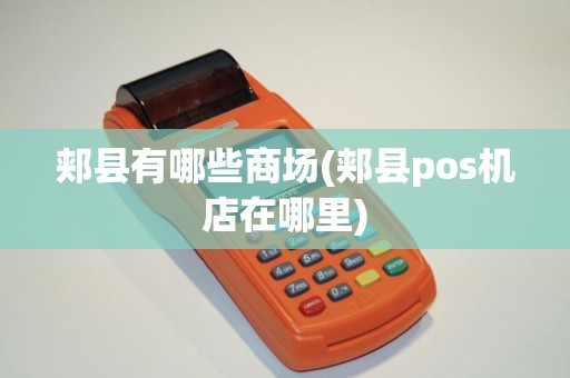 郏县有哪些商场(郏县pos机店在哪里)