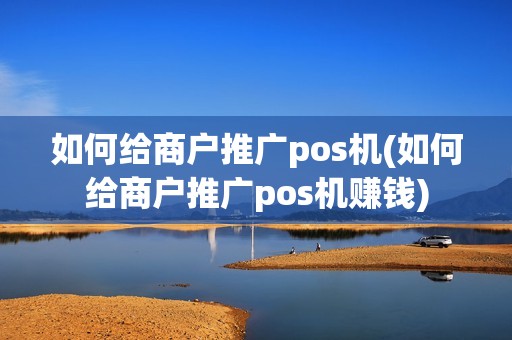 如何给商户推广pos机(如何给商户推广pos机赚钱)