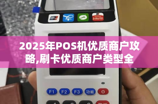 2025年POS机优质商户攻略,刷卡优质商户类型全