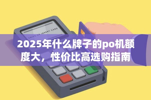 2025年什么牌子的po机额度大，性价比高选购指南