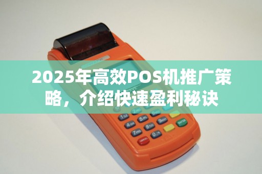 2025年高效POS机推广策略，介绍快速盈利秘诀
