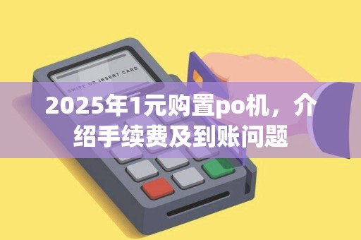 2025年1元购置po机，介绍手续费及到账问题
