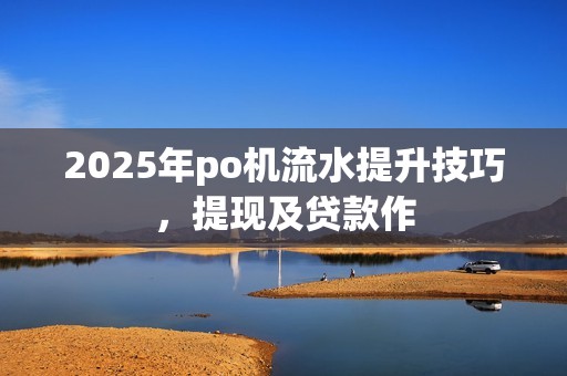 2025年po机流水提升技巧，提现及贷款作