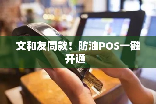 文和友同款！防油POS一键开通  