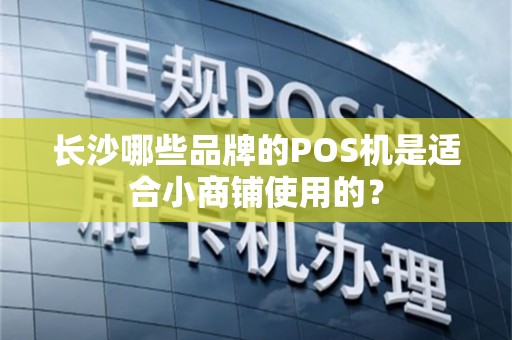 长沙哪些品牌的POS机是适合小商铺使用的？