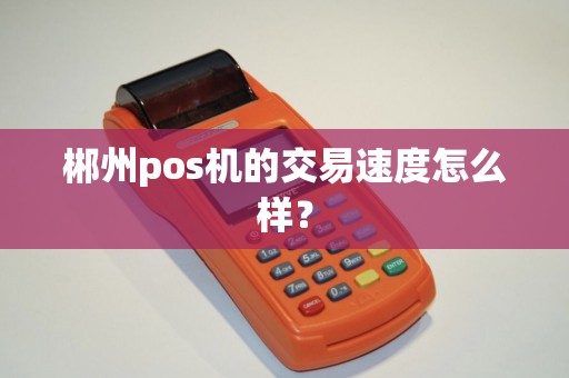 郴州pos机的交易速度怎么样？