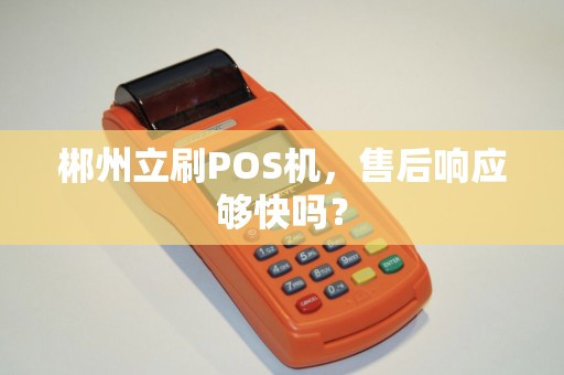 郴州立刷POS机,售后响应够快吗? 郴州立刷POS机,售后响应够快吗?