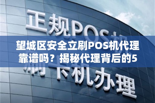 望城区安全立刷POS机代理靠谱吗？揭秘代理背后的5大风险与机遇！