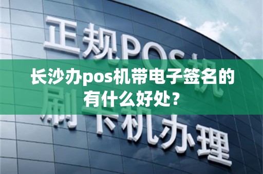 长沙办pos机带电子签名的有什么好处? 长沙办pos机带电子签名的有什么好处?