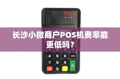 长沙小微商户POS机费率能更低吗?