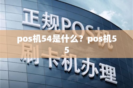 pos机54是什么？pos机55