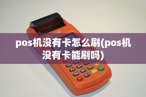 pos机没有卡怎么刷(pos机没有卡能刷吗)