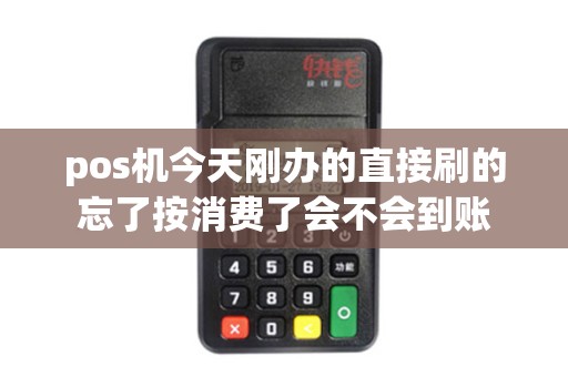 pos机今天刚办的直接刷的忘了按消费了会不会到账