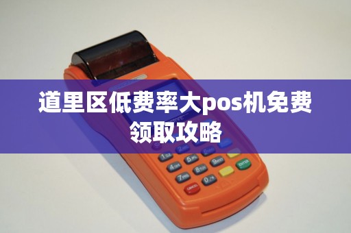 道里区低费率大pos机免费领取攻略