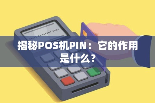 揭秘POS机PIN：它的作用是什么？