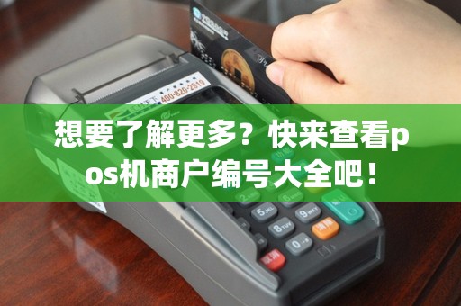 想要了解更多？快来查看pos机商户编号大全吧！