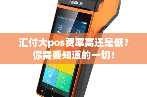 汇付大pos费率高还是低？你需要知道的一切！