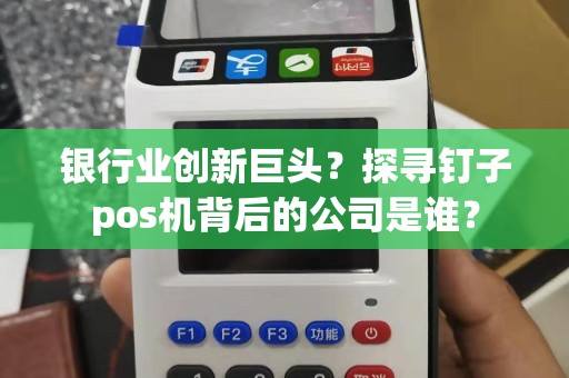 银行业创新巨头？探寻钉子pos机背后的公司是谁？