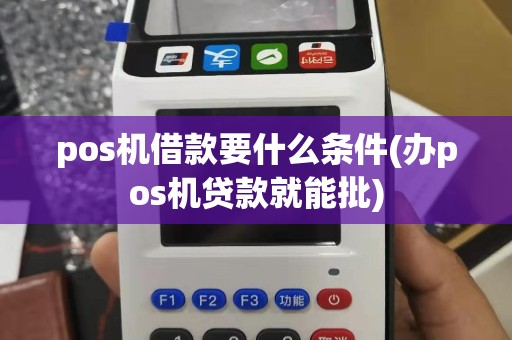 pos机借款要什么条件(办pos机贷款就能批)