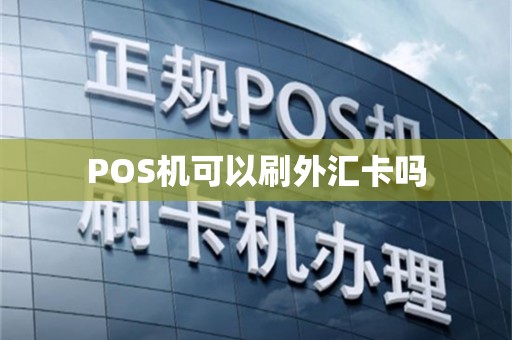 POS机可以刷外汇卡吗