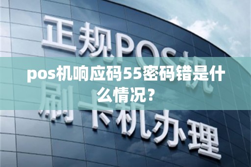 pos机响应码55密码错是什么情况？