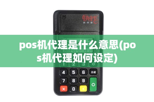 pos机代理是什么意思(pos机代理如何设定)