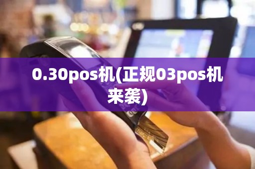 0.30pos机(正规03pos机来袭)