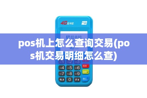 pos机上怎么查询交易(pos机交易明细怎么查)