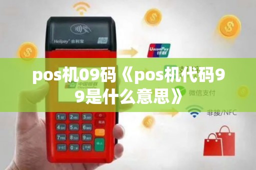pos机09码《pos机代码99是什么意思》