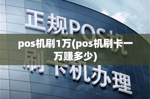 pos机刷1万(pos机刷卡一万赚多少)