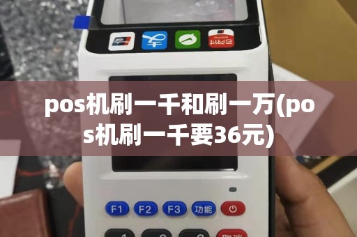 pos机刷一千和刷一万(pos机刷一千要36元)