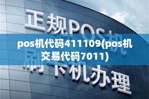 pos机代码411109(pos机交易代码7011)