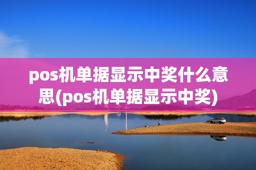 pos机单据显示中奖什么意思(pos机单据显示中奖)