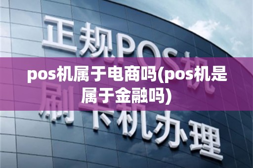 pos机属于电商吗(pos机是属于金融吗)