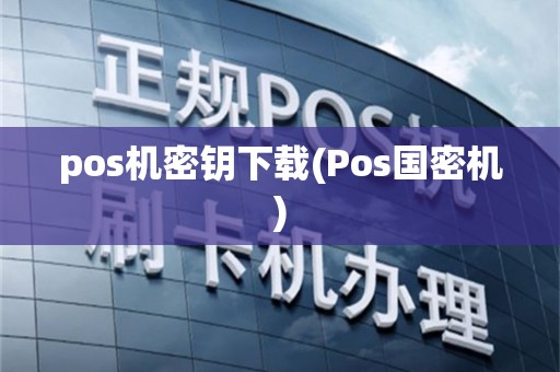 pos机密钥下载(Pos国密机)