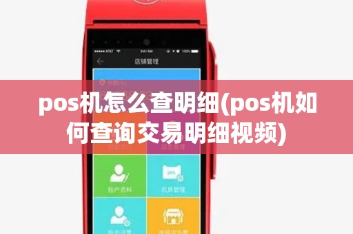 pos机怎么查明细(pos机如何查询交易明细视频)