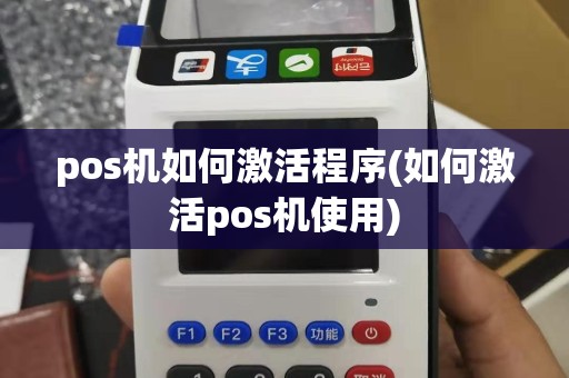 pos机如何激活程序(如何激活pos机使用)