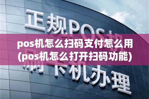 pos机怎么扫码支付怎么用(pos机怎么打开扫码功能)