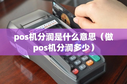 pos机分润是什么意思（做pos机分润多少）