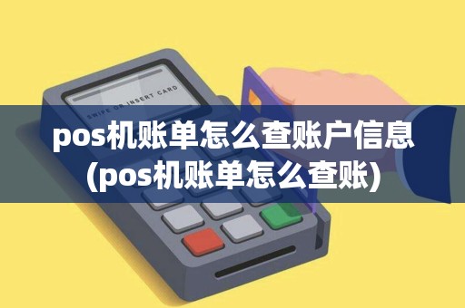 pos机账单怎么查账户信息(pos机账单怎么查账)