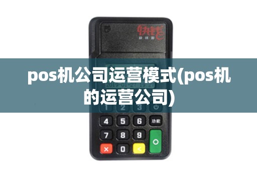 pos机公司运营模式(pos机的运营公司)