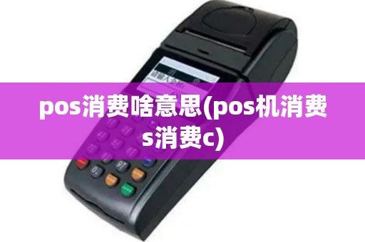 pos消费啥意思(pos机消费s消费c)