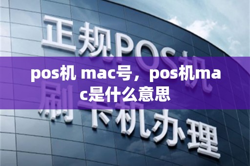 pos机 mac号，pos机mac是什么意思